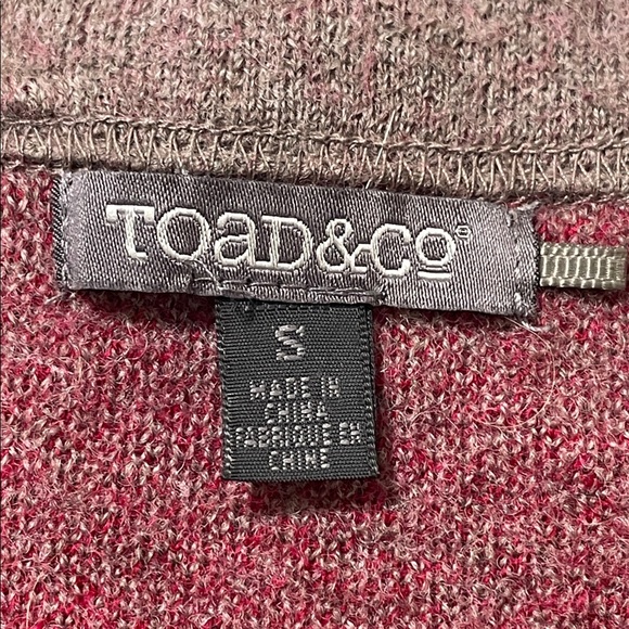 Toad & Co. Heartfelt Sweater Skirt Merino Wool Stripes & Diamonds Size Small - Picture 9 of 15